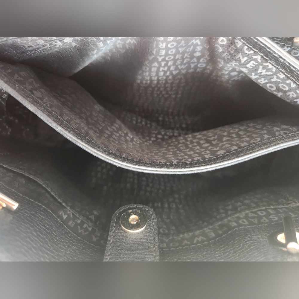 Kate Spade Navy & White Striped Bag. Unique Square Pop Open Bucket Bag Tote - Picture 3 of 14